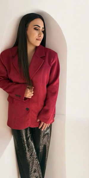 Süet Bordo Ceket